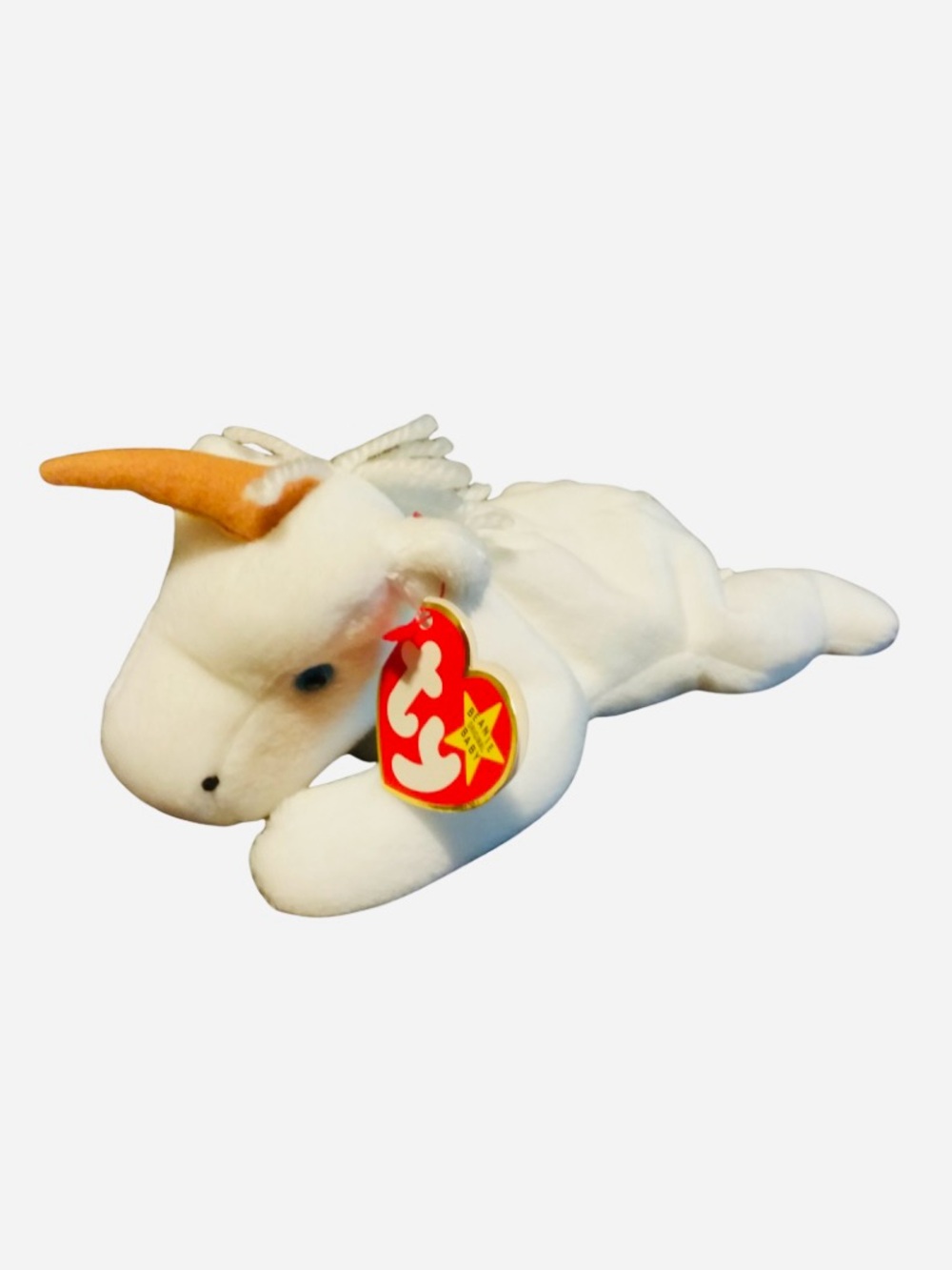 Ty Mystic Unicorn Beanie Baby 1993 with Tan Horn 💜 BOGO